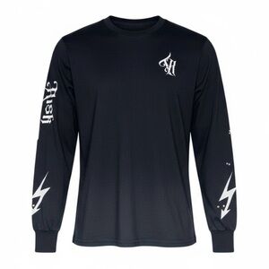 Black Graphic Long Sleeve Shirt